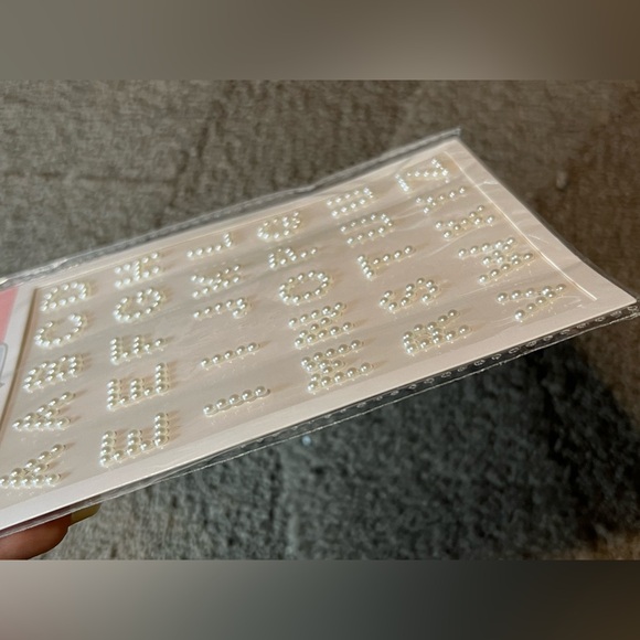 Pearl A to Z Alphabet Letter Decoration Sticker Sheet Spelling Name Japan Kawaii - Picture 6 of 8